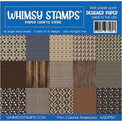 Whimsy Stamps Paper Pack - Colonial Americana